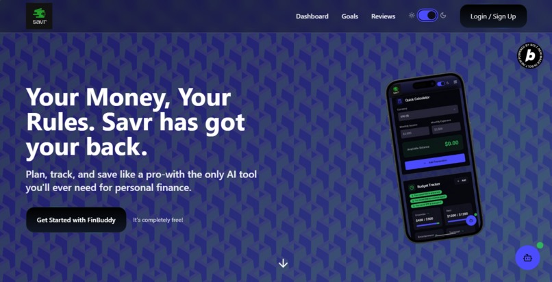 Savr- AI Finance tracker  – screenshot 1