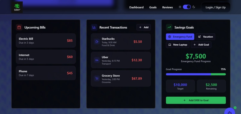 Savr- AI Finance tracker  – screenshot 2