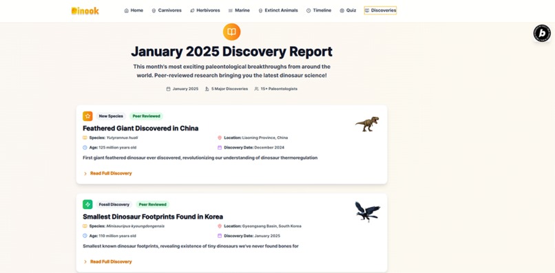 Dinook-fascinating world of dinosaurs and prehistoric life – screenshot 2