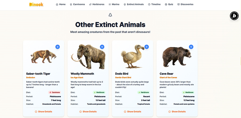 Dinook-fascinating world of dinosaurs and prehistoric life – screenshot 3