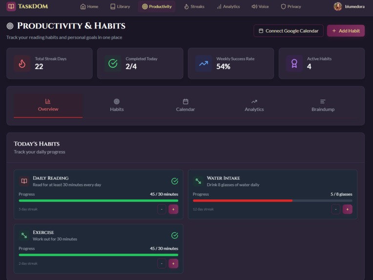 TaskDOM – screenshot 4