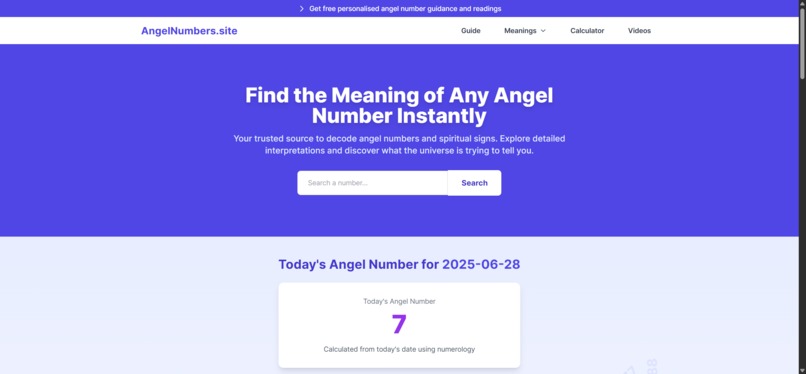 Angel Numbers Site – screenshot 1