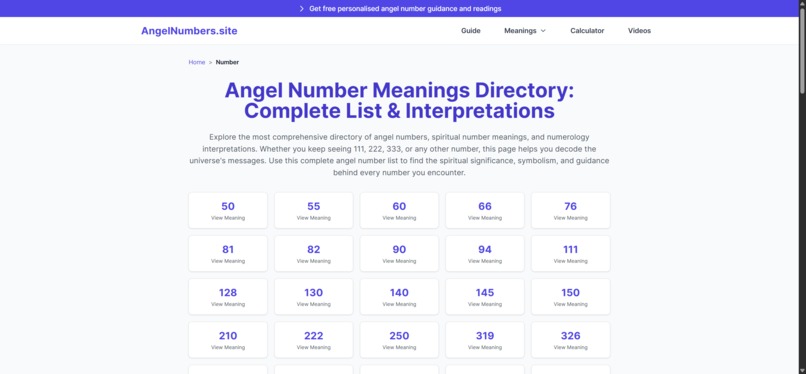 Angel Numbers Site – screenshot 3