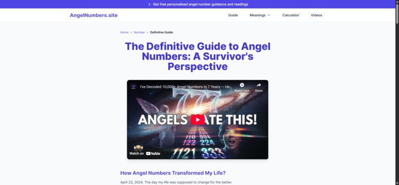 Angel Numbers Site – screenshot 4