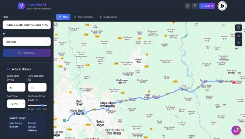 TravellerAi – screenshot 2