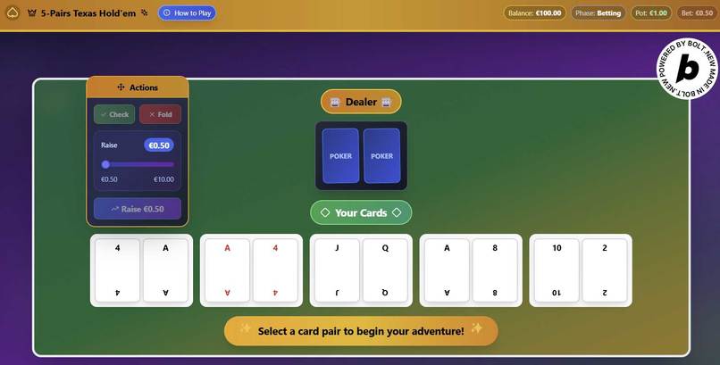 5-Pairs Texas Hold'em Poker Game – screenshot 2