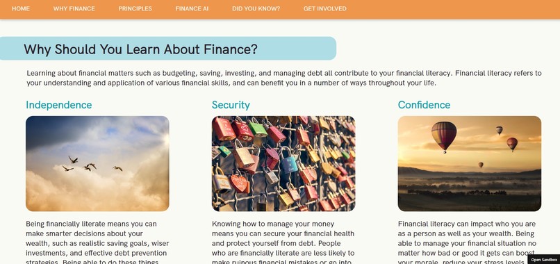 First Step Finance – screenshot 2