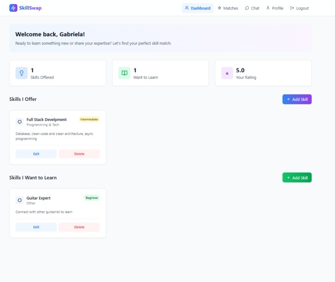 SkillSwap – screenshot 1