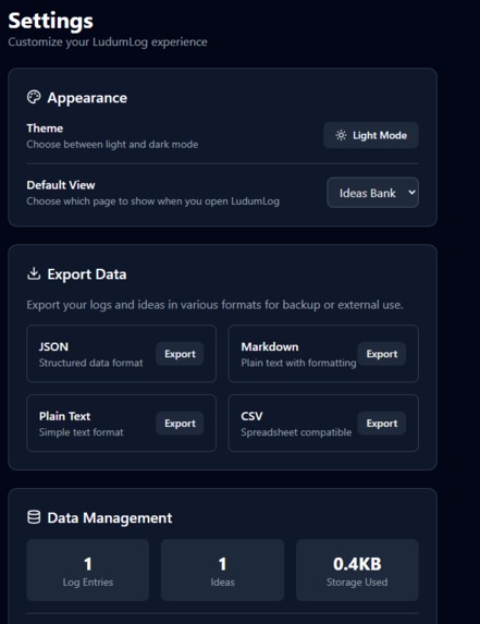 LudumLog – screenshot 3