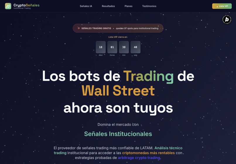 CryptoSeñales - The Trading Bots of Wall Street, Now Yours – screenshot 1