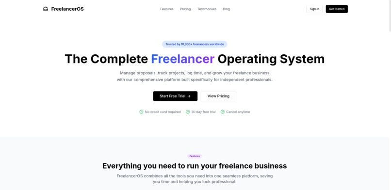 FreelancerOS – screenshot 2