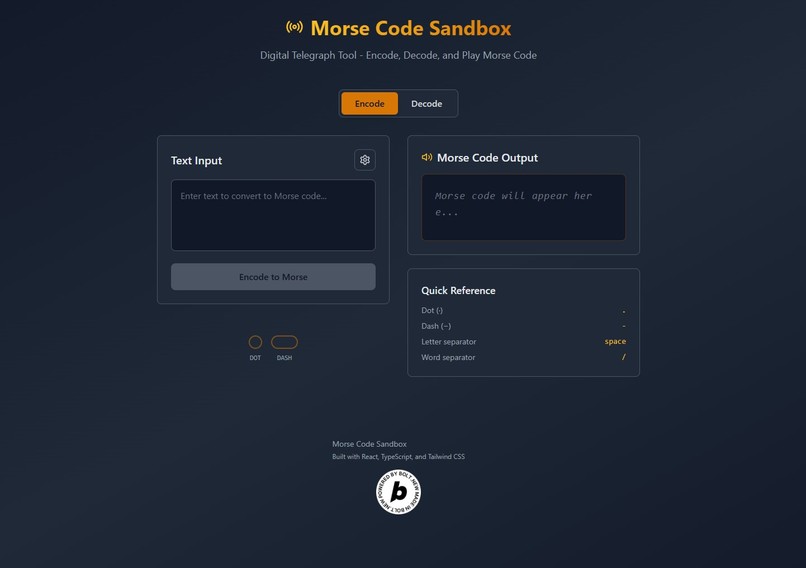 Morse Code Sandbox – screenshot 1