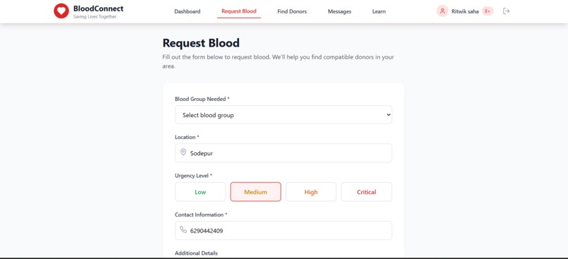 Blood Donation Management System – screenshot 2