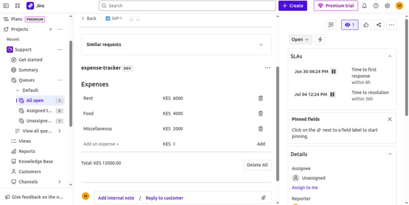 Home expense tracker – screenshot 1