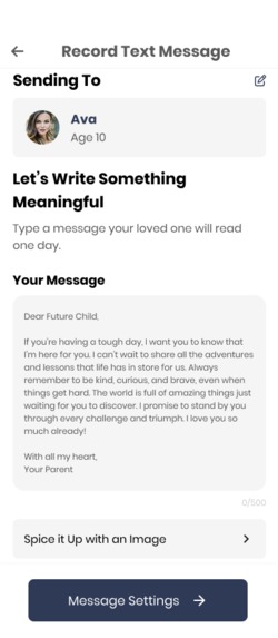 Time Capsule-Messages that Grow with your child.  – screenshot 6