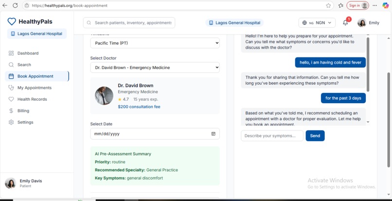 HealthyPals: AI-Powered Emergency & Hospital System – screenshot 9