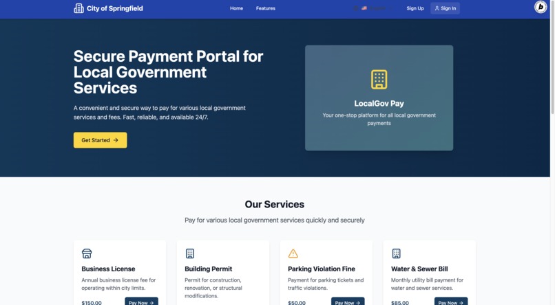 Secure Payment Portal for Local Government – screenshot 1