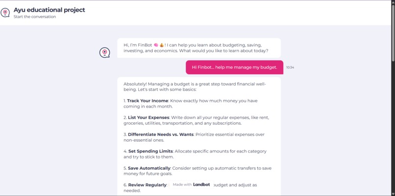 FinBot – screenshot 1