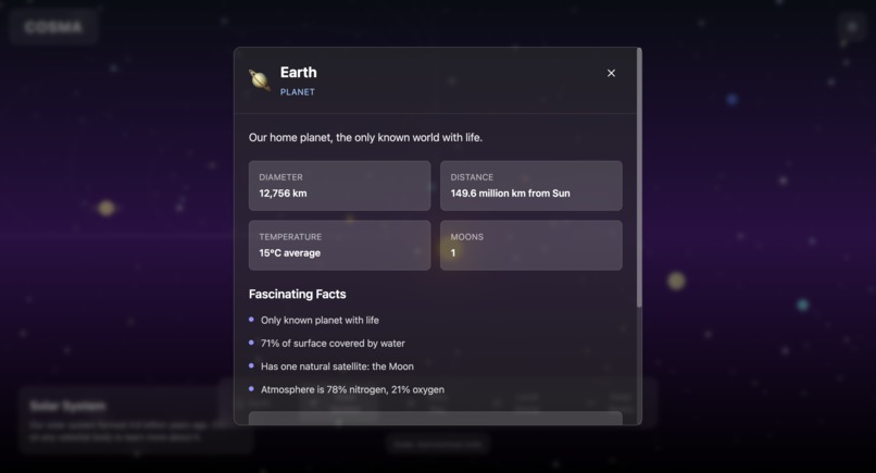 Cosma – A Journey Through the Universe – screenshot 2