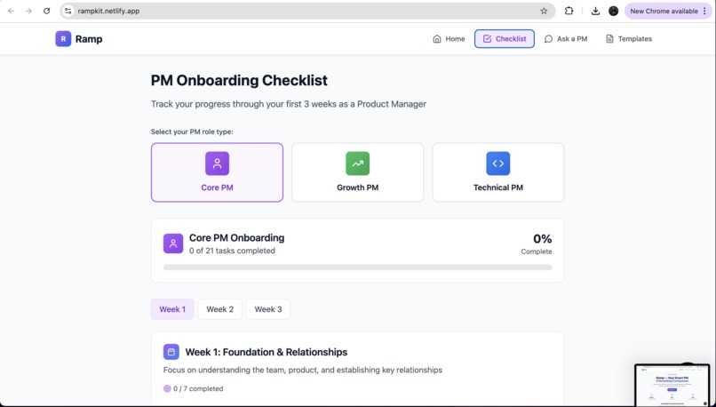 Ramp - Smart Onboarding Product Manager Platform – screenshot 2