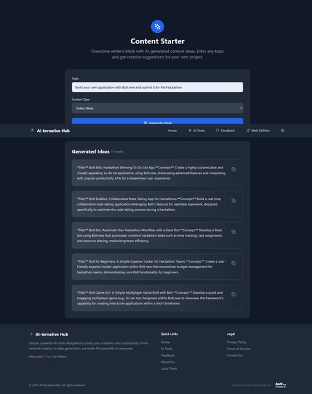 AI-ternative Hub – screenshot 1