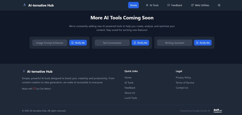 AI-ternative Hub – screenshot 2