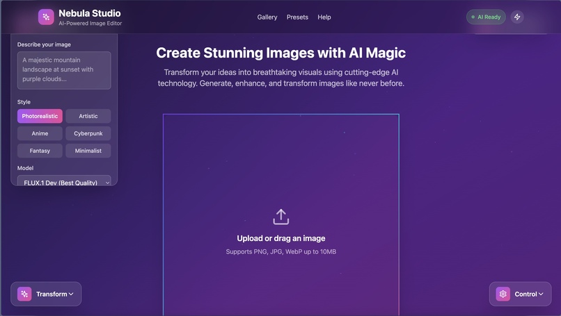Nebula Studio - AI-Powered Image Editor – screenshot 1