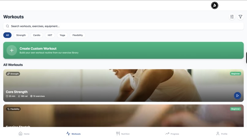 Intrafit – screenshot 3