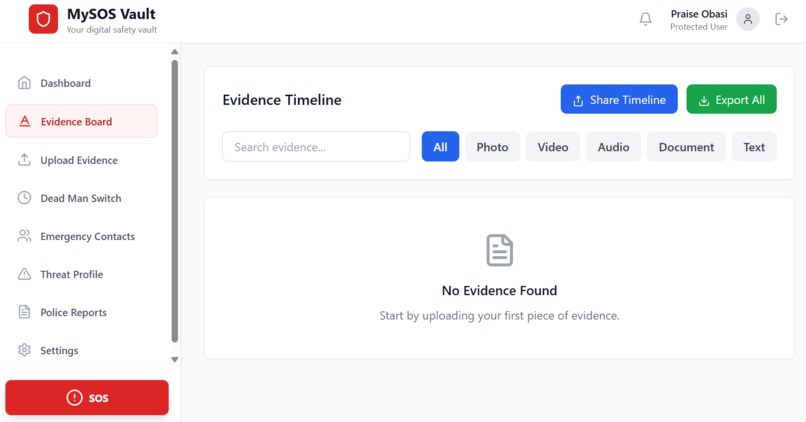 My SOS Vault – screenshot 1