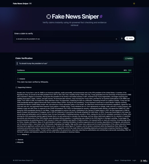 FakeNewsSniper – screenshot 1