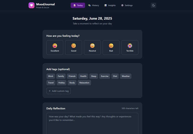 MoodJournal – screenshot 1