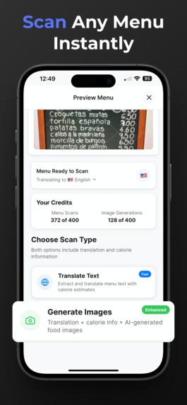 Menu Translate AI - MenuSnap – screenshot 1