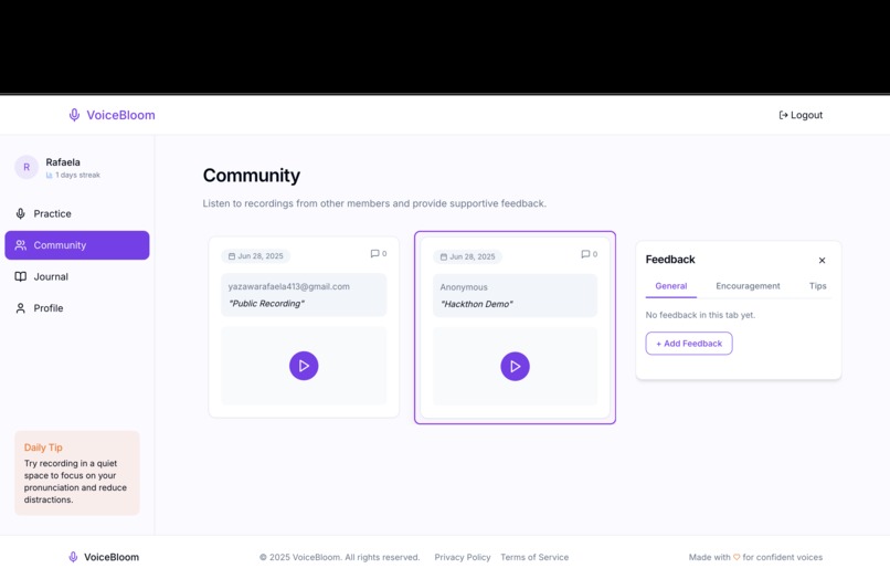 VoiceBloom – screenshot 3