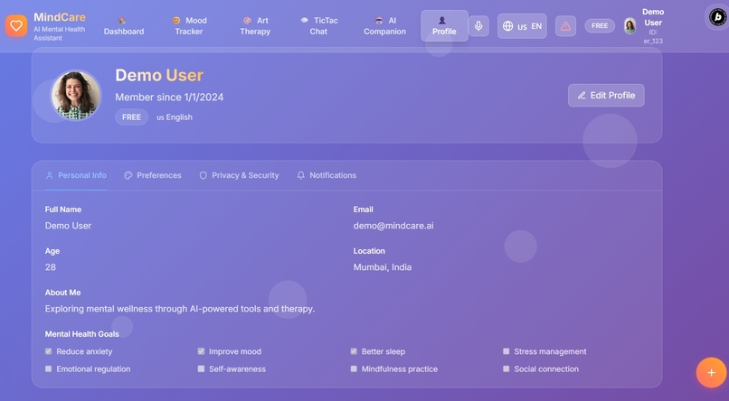 MindCare – screenshot 2