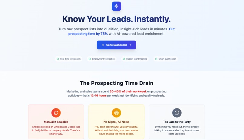 enriched.online - AI Enrichment and Lead Qualification – screenshot 1
