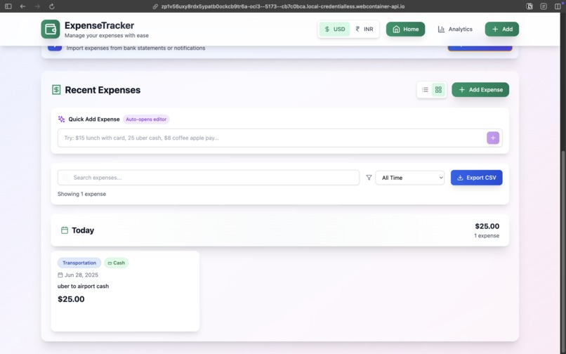 Expense Tracker Web App – screenshot 4
