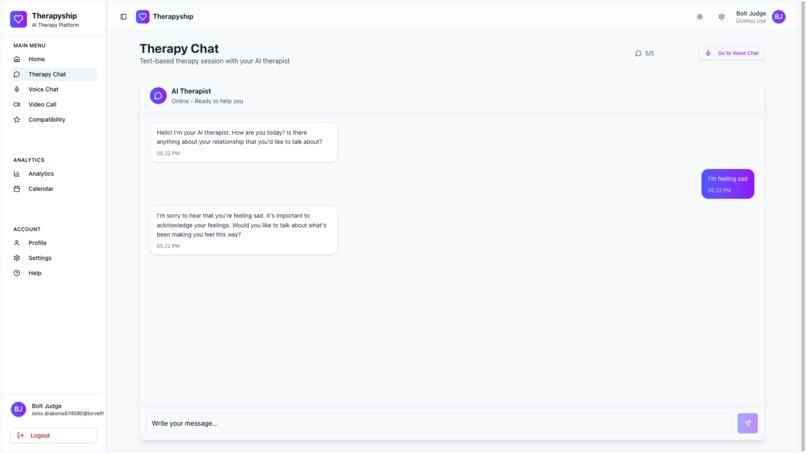 Therapyship | AI Relationship Therapy Platform – screenshot 3