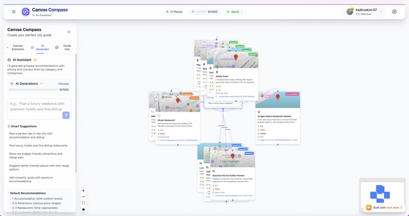 Canvas Compass: Visualize Your Perfect Trip, Powered by AI – screenshot 2