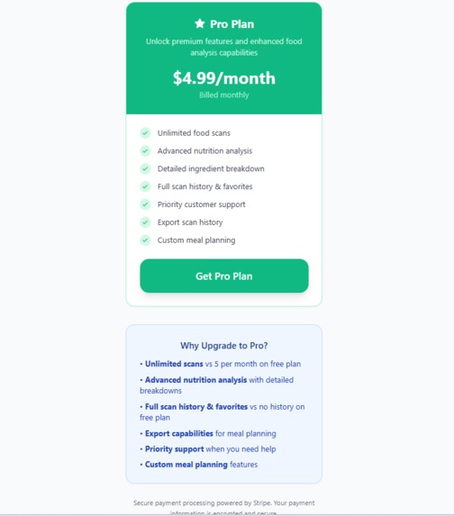 Food Calorie Estimation App (VeganSnap) – screenshot 5