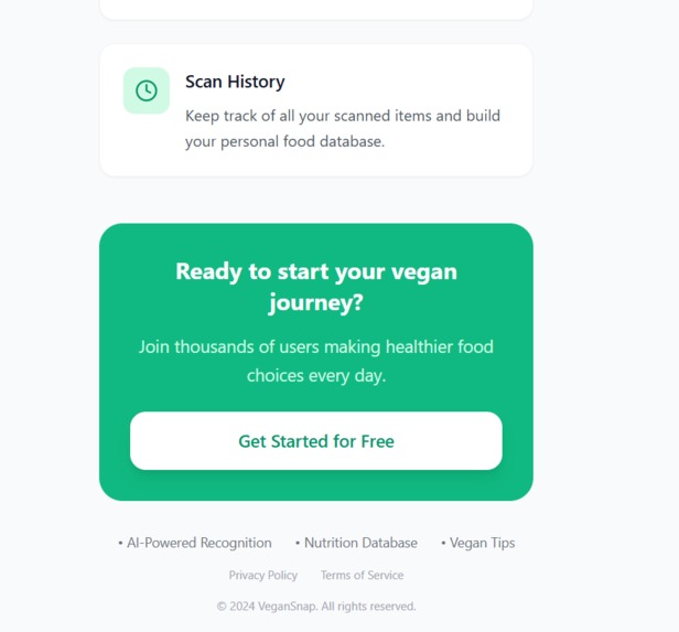 Food Calorie Estimation App (VeganSnap) – screenshot 7