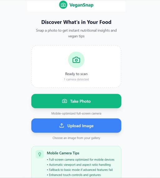 Food Calorie Estimation App (VeganSnap) – screenshot 8