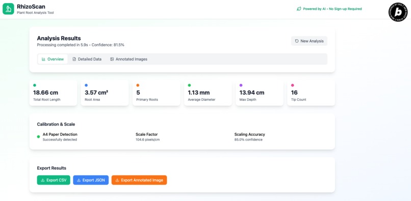 RhizoScan – screenshot 3