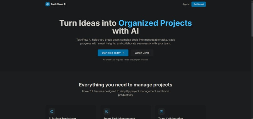 TaskFlow AI – screenshot 1