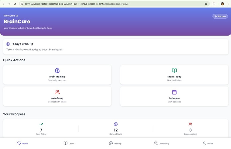 Dementia prevention – screenshot 1