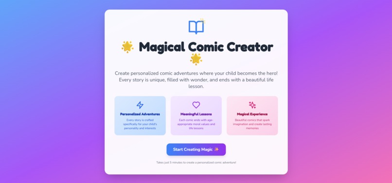Personalized Comic Generator – screenshot 1