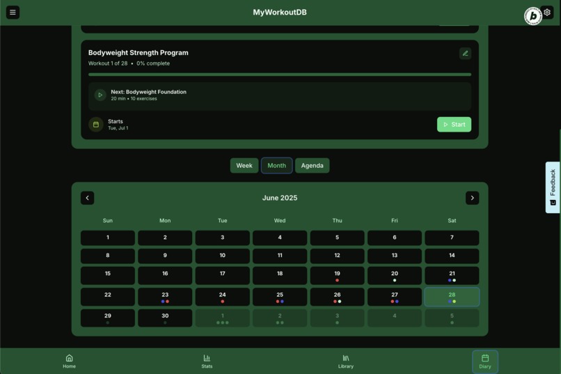 MyWorkoutDB – screenshot 5
