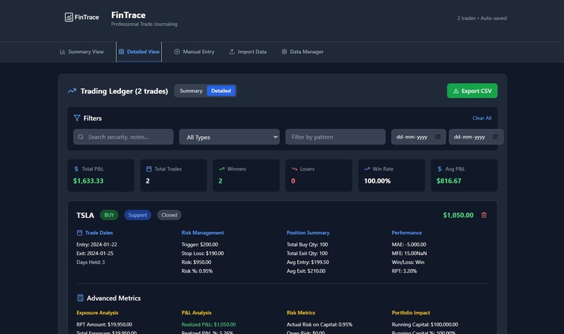 FinTrace – screenshot 1