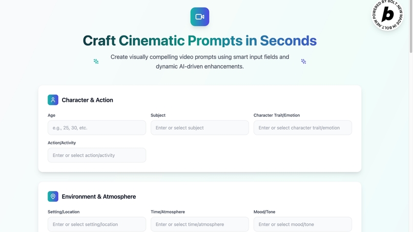 Video Prompt Crafter  – screenshot 1