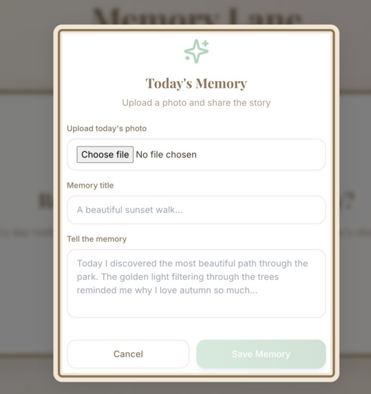 MemoryLane – screenshot 2