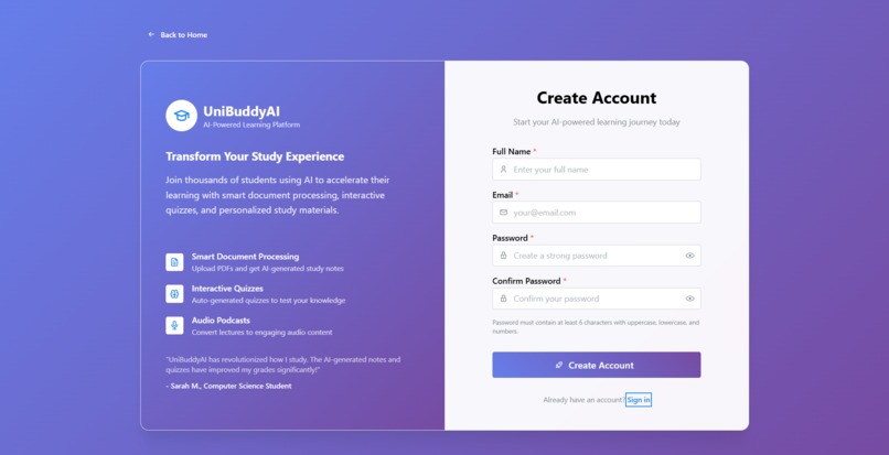 UniBuddyAI – screenshot 2